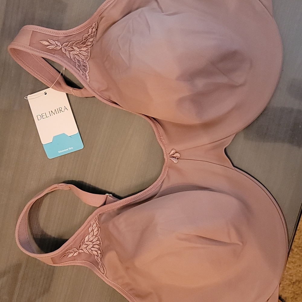 NWT DELIMIRA bra, underwire, minimizer, 42E